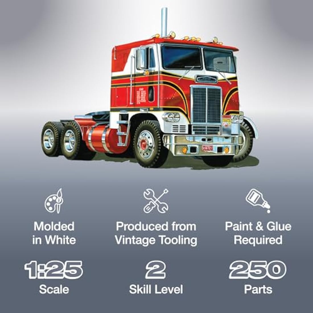 AMT Freightliner 2-in-1 Cabover Tractor 1:25 Scale Model Kit