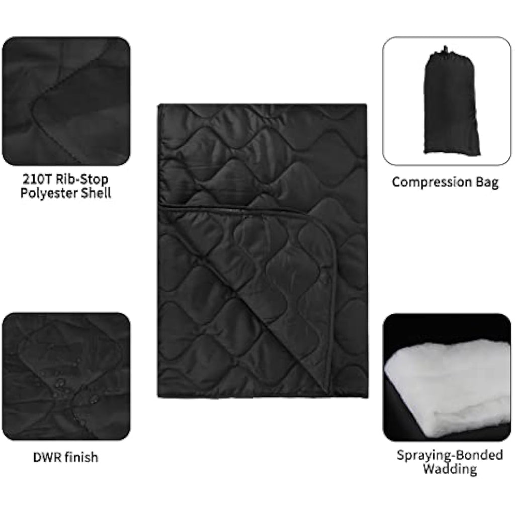 Tongcamo Military Woobie Blanket – Waterproof Camo Poncho Liner for Camping