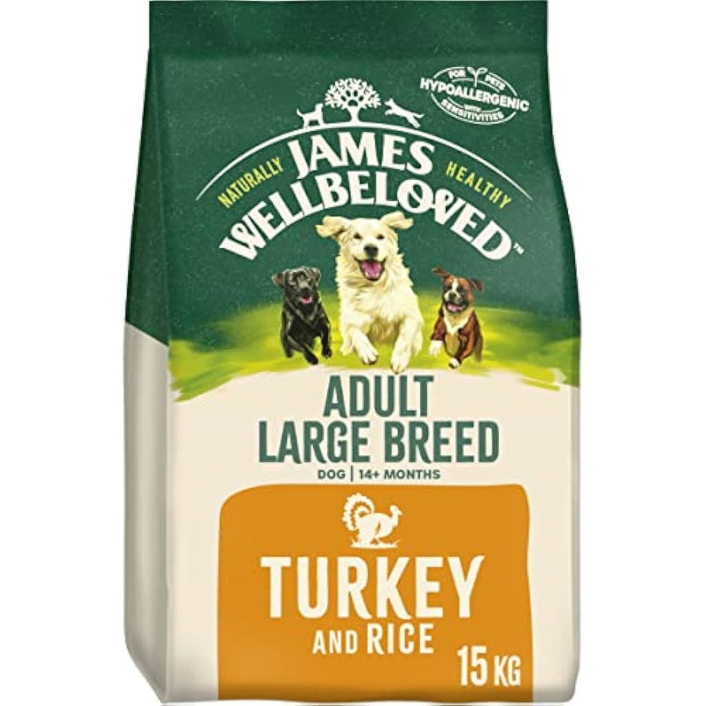 James Wellbeloved Adult Large Breed Turkey & Rice Dry Dog Food - 15kg