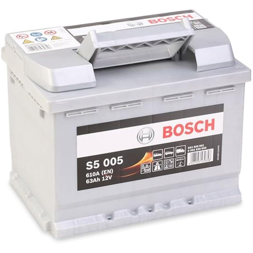 Bosch S5005 Car Battery | 63Ah 610A Lead-Acid Type 027 | Maintenance-Free