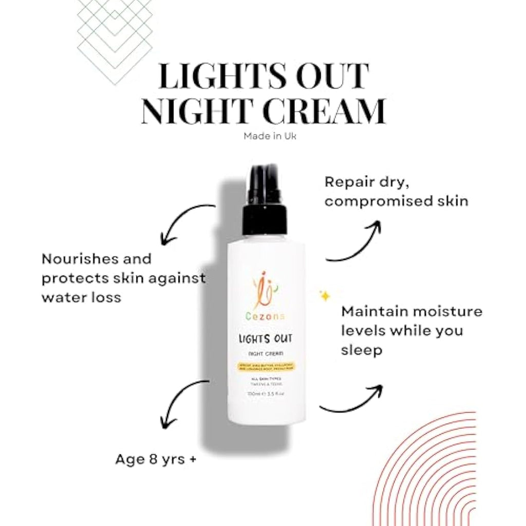 Cezons Lights Out Night Cream – Gentle Hyaluronic Acid Kids Moisturiser