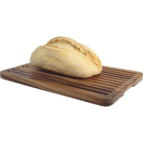 T&G Tuscany Acacia Wood Bread Board with Crumb Grooves - 36x25cm