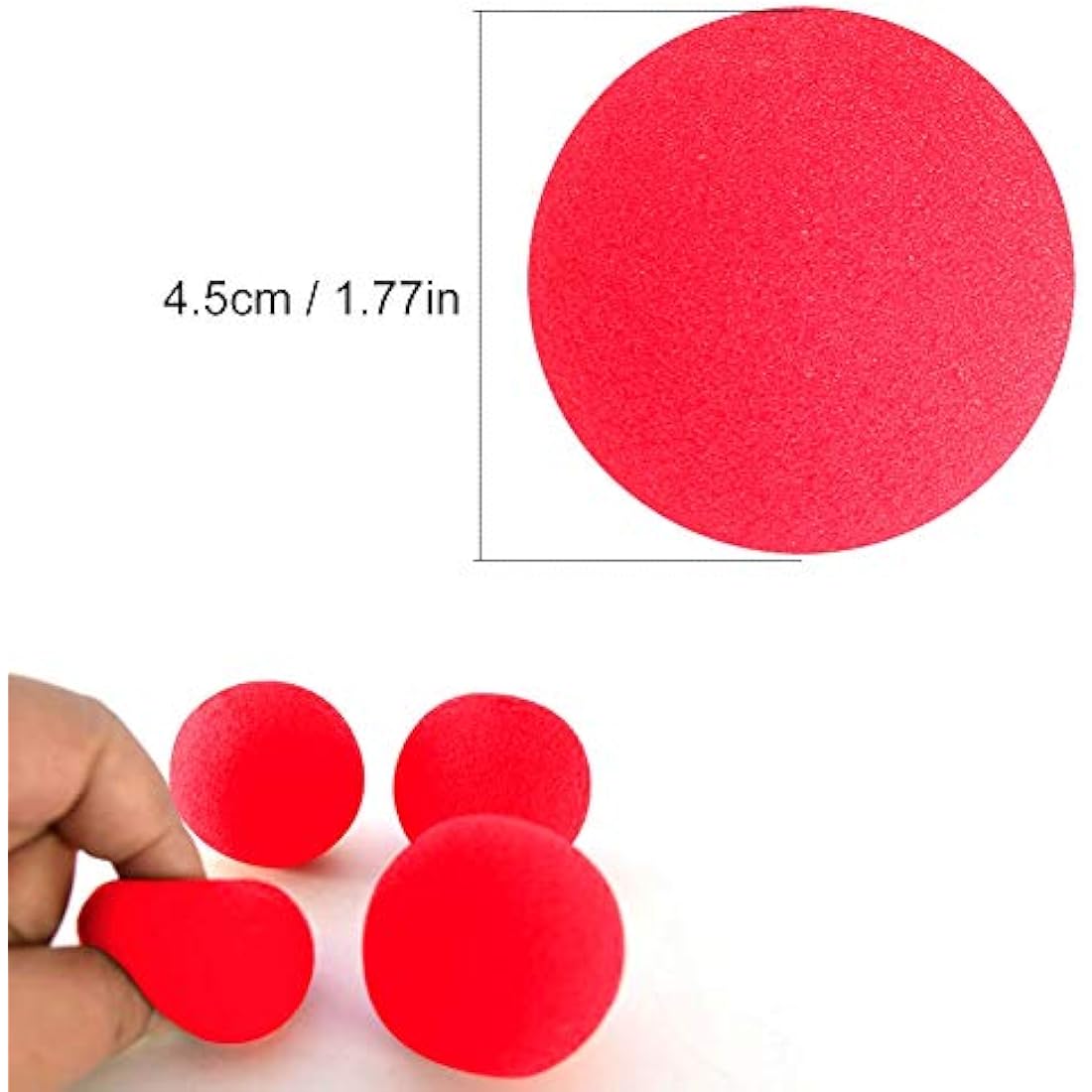 Magic Sponge Balls – 10Pcs Soft Red Finger Trick Props