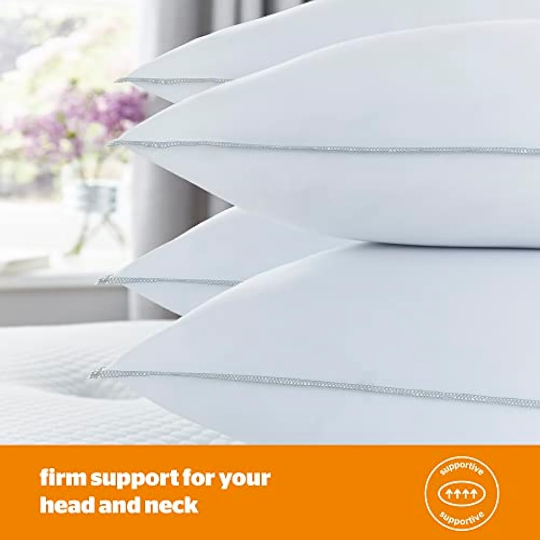 Silentnight Firm Support Pillows – 4 Pack Hypoallergenic White