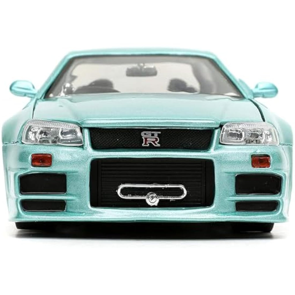 Jada Toys Nissan Skyline GT-R R34 Diecast Model Car – 1:24 Scale, Red