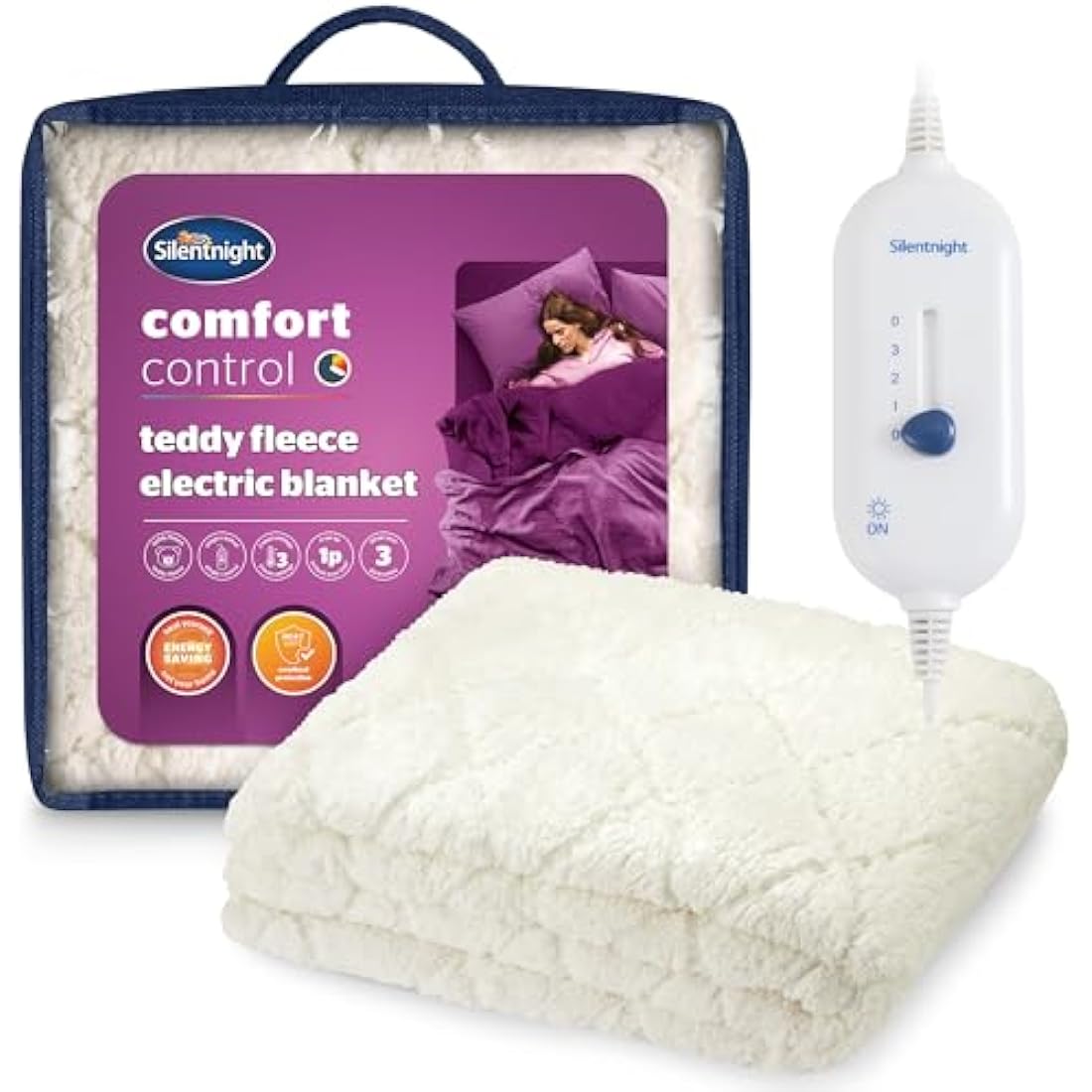 Silentnight Teddy Fleece King Electric Blanket – 3 Heat Settings