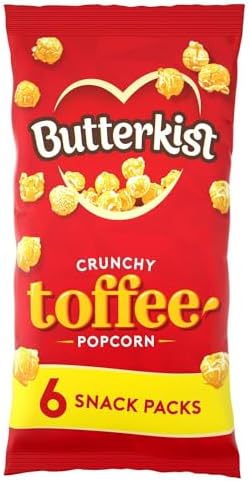 Butterkist Crunchy Toffee Popcorn – 12 x 6x20g Multipack Case