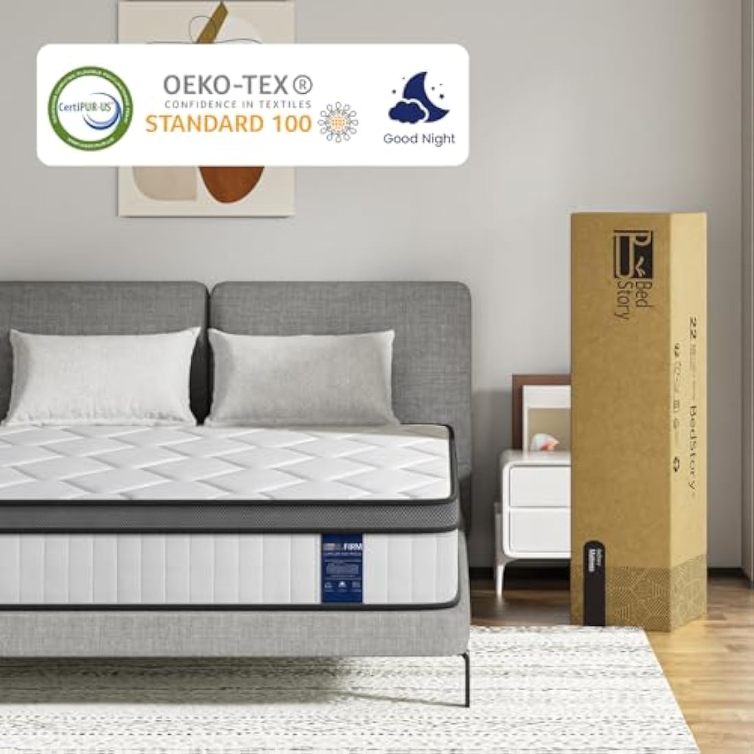 BedStory Double Pocket Sprung Mattress – 22cm Hybrid Pressure Relief
