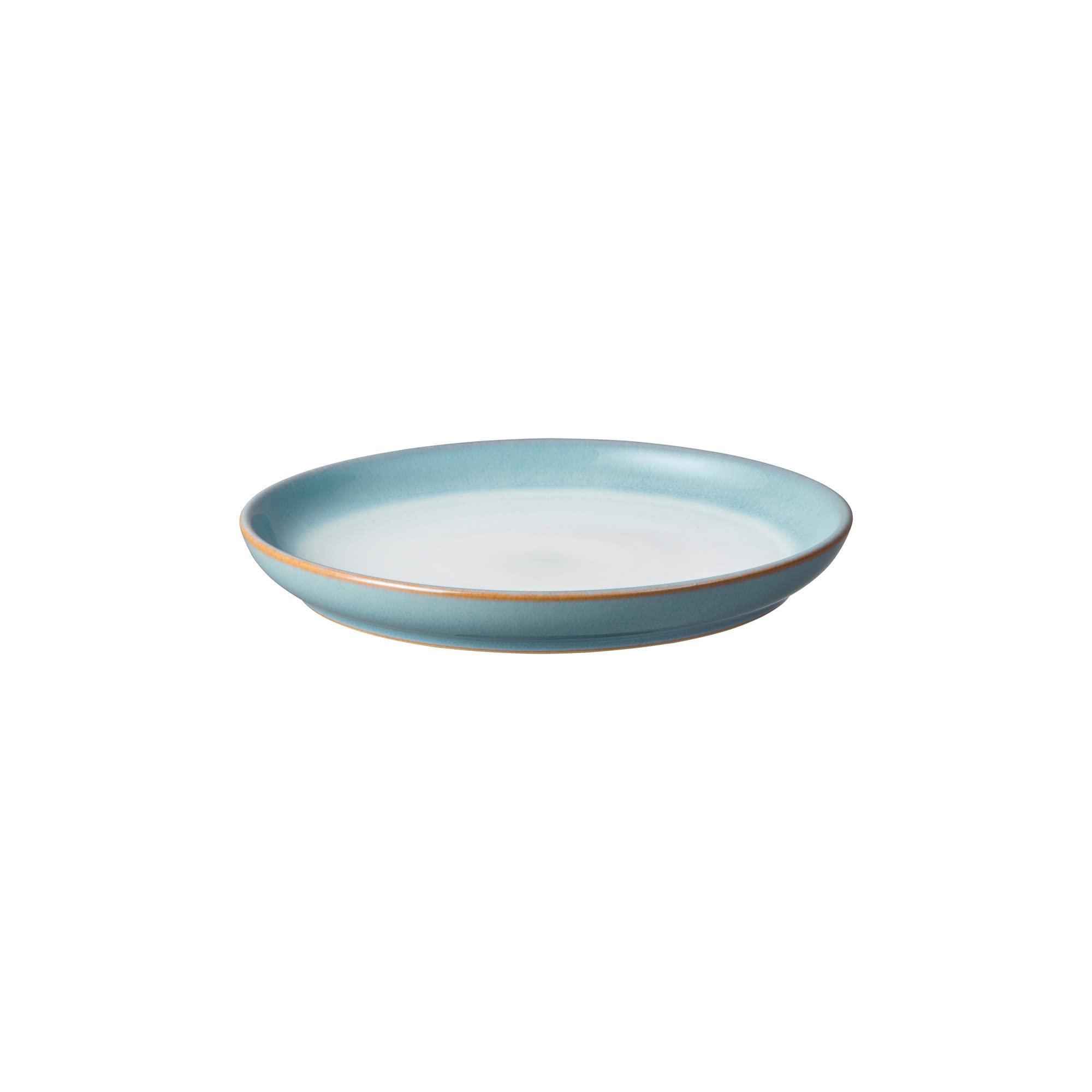 Denby Azure Haze Small Coupe Plates - Set of 4 Blue Stoneware