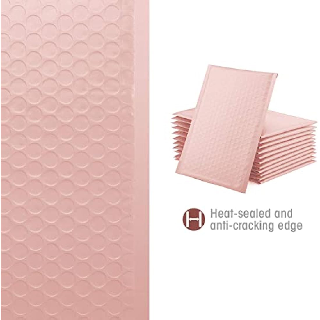 Switory 100 Pack Poly Bubble Mailers | 15.3x22.9cm Pale Pink Padded Envelopes