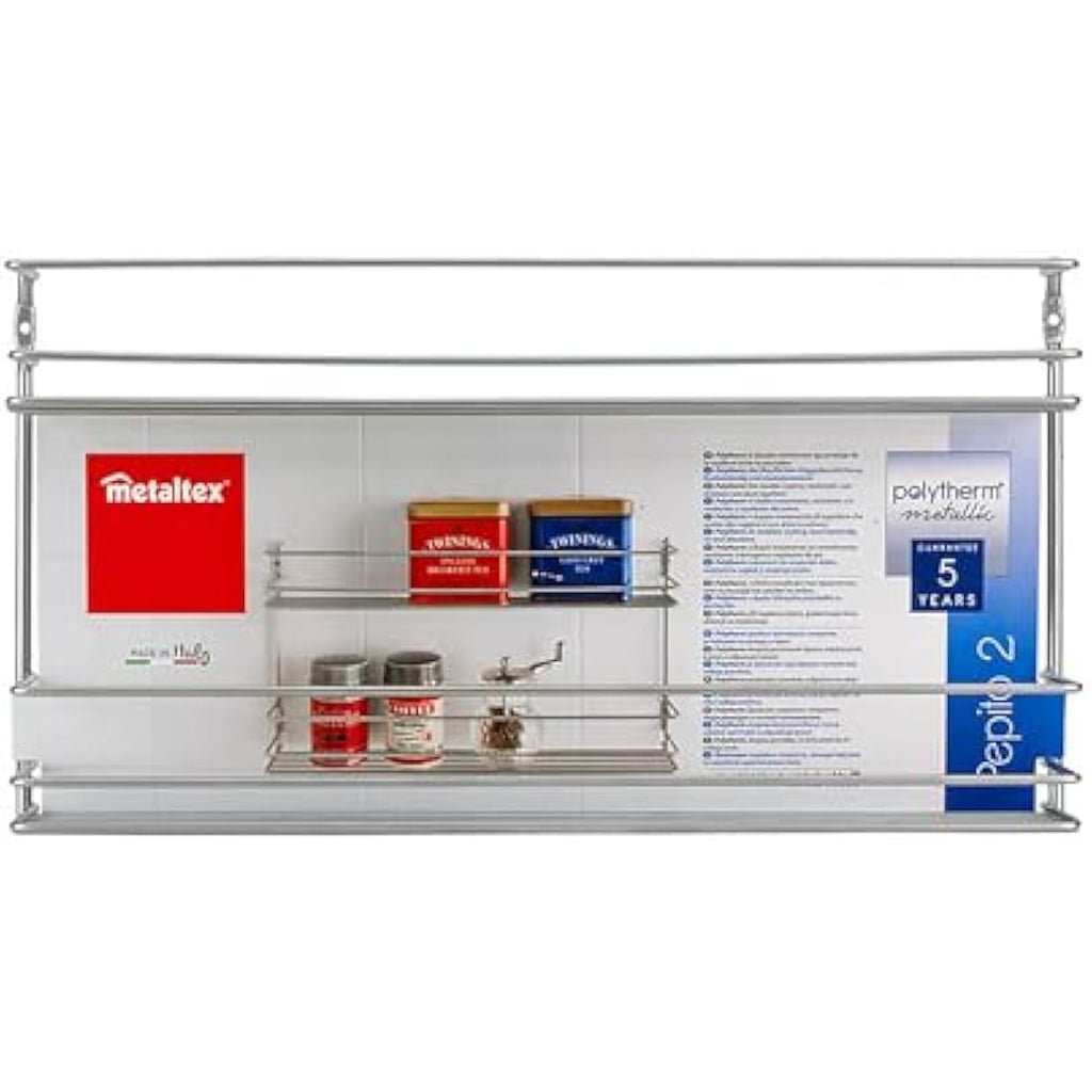 Metaltex Portaspezie 2 Piani Politherm – Organizer Cucina in Metallo