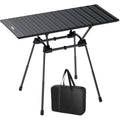 Anbte 3ft Folding Camping Table | 4 Adjustable Heights Aluminum Roll Up