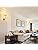 GLADFRESIT Modern Wall Sconce Set of 2 | White Fabric & Brushed Brass
