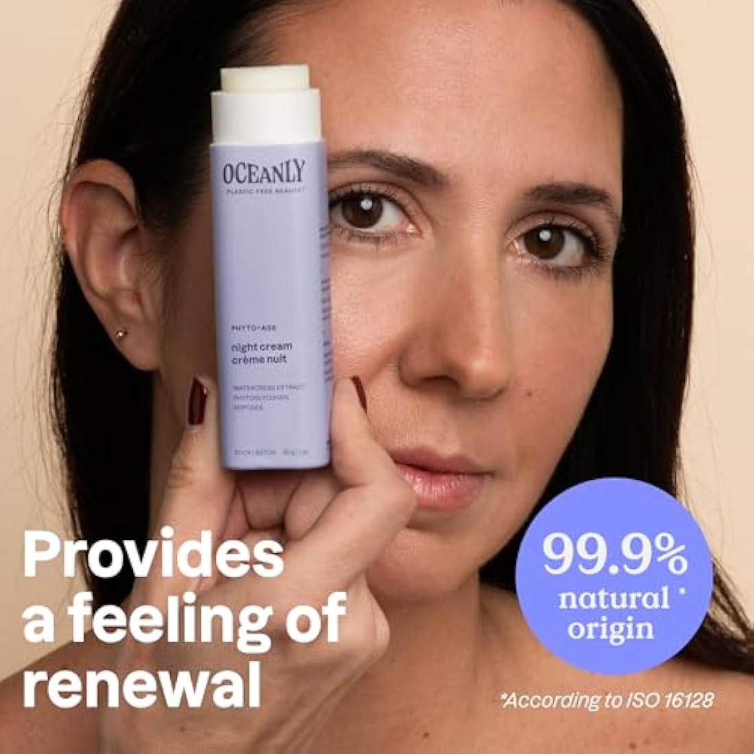 ATTITUDE Oceanly Phyto-Age Night Cream Stick - Vegan & Plastic-Free - 30g