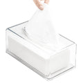 GRACECOTT Clear Acrylic Tissue Box – Modern Rectangular Napkin Holder