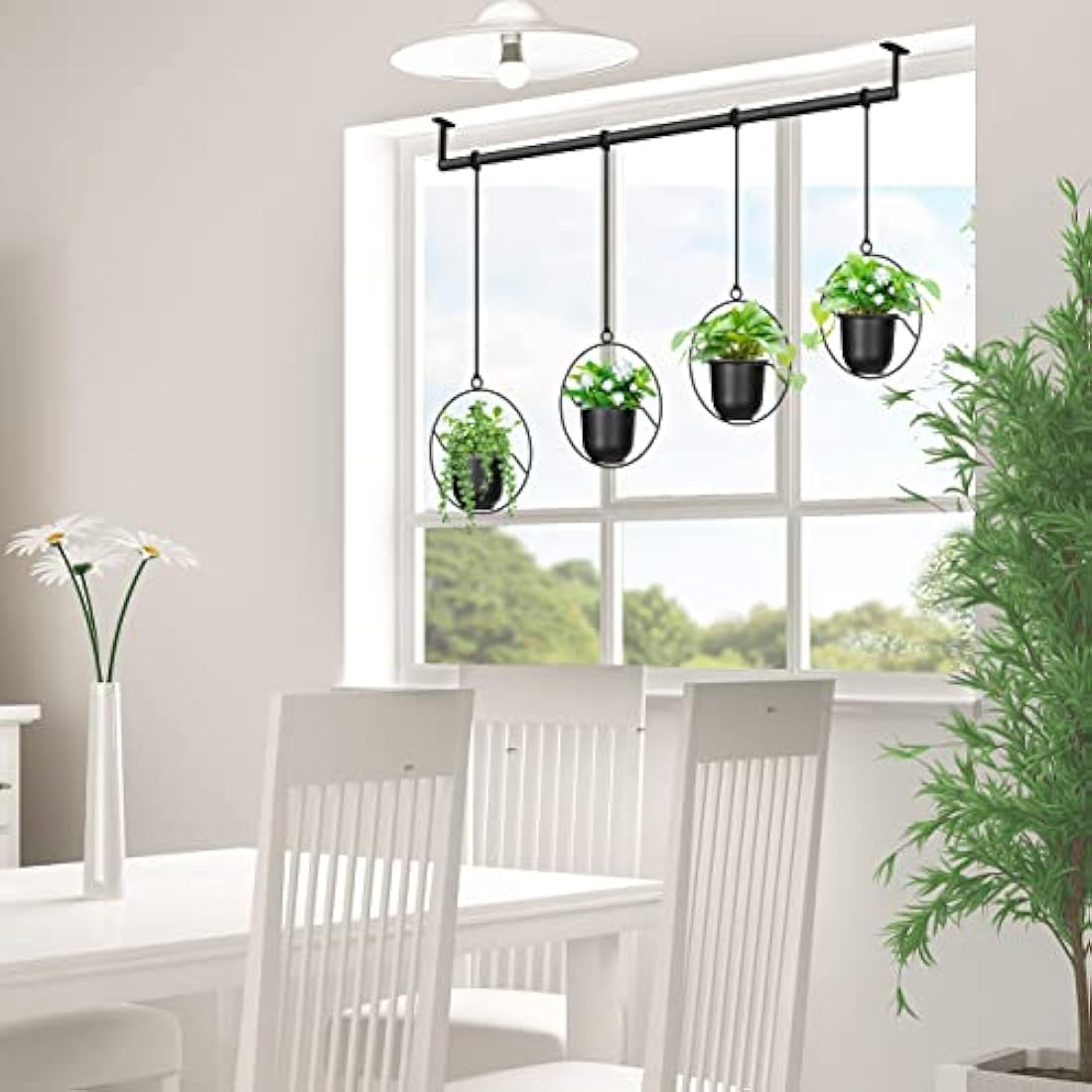 Mutool Hanging Planter Pots – 4 Pack Modern Indoor Wall & Ceiling Holders