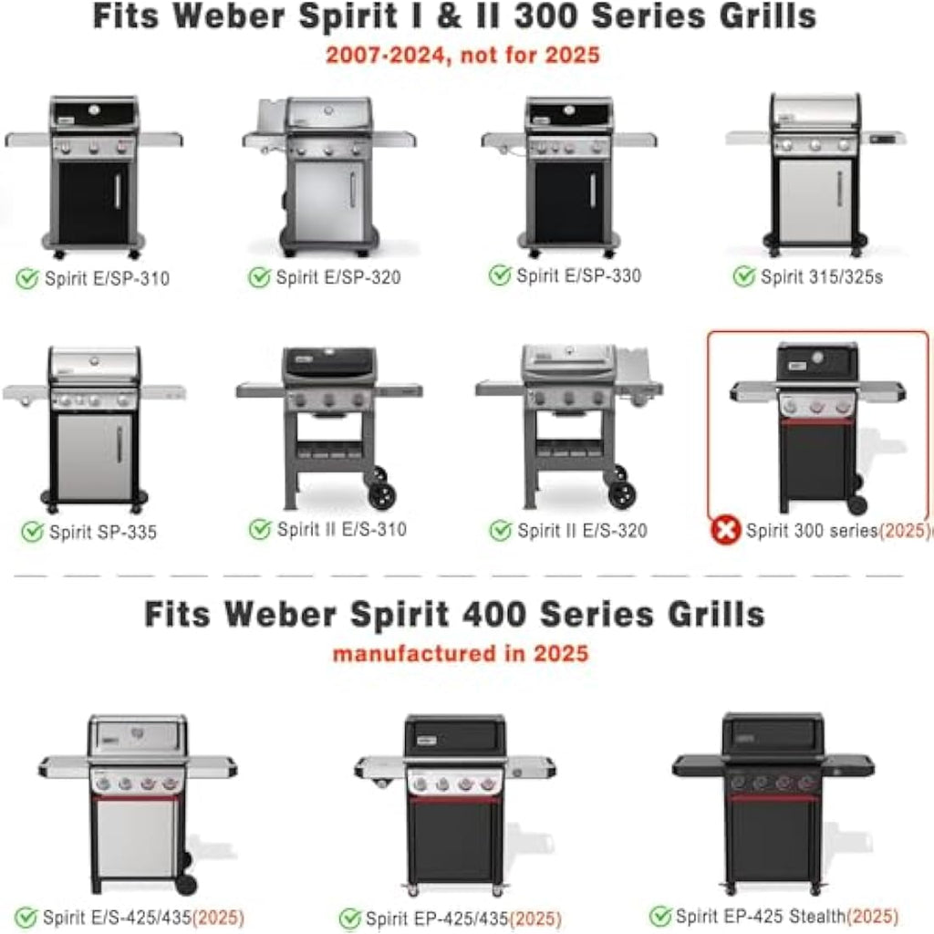 Onlyfire Stainless Steel Griddle Plancha for Weber Spirit 300/400 Series