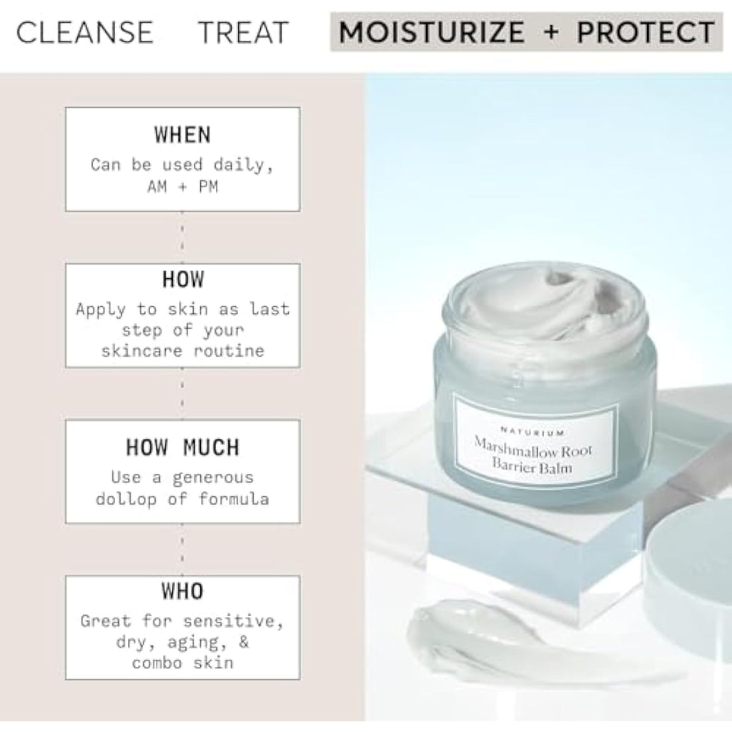 Naturium Marshmallow Root Barrier Balm - Hydrating Face Moisturizer 50g