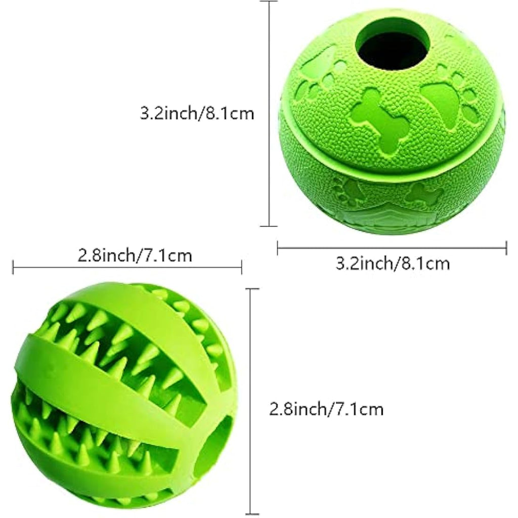 Interactive Dog Treat Toy Ball – Natural Rubber Chew Toy