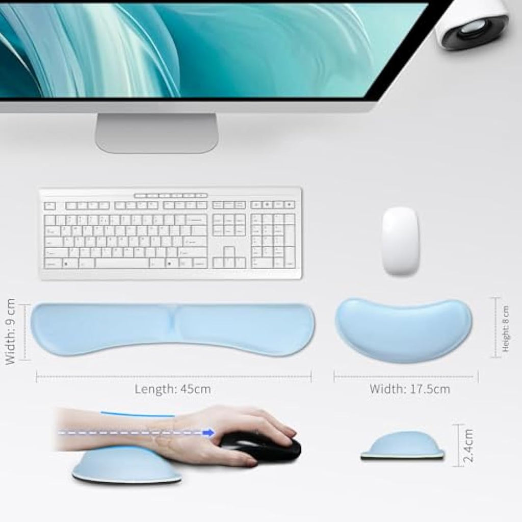 Jolof Store Ergonomic Keyboard and Mouse Wrist Rest - Memory Foam Set