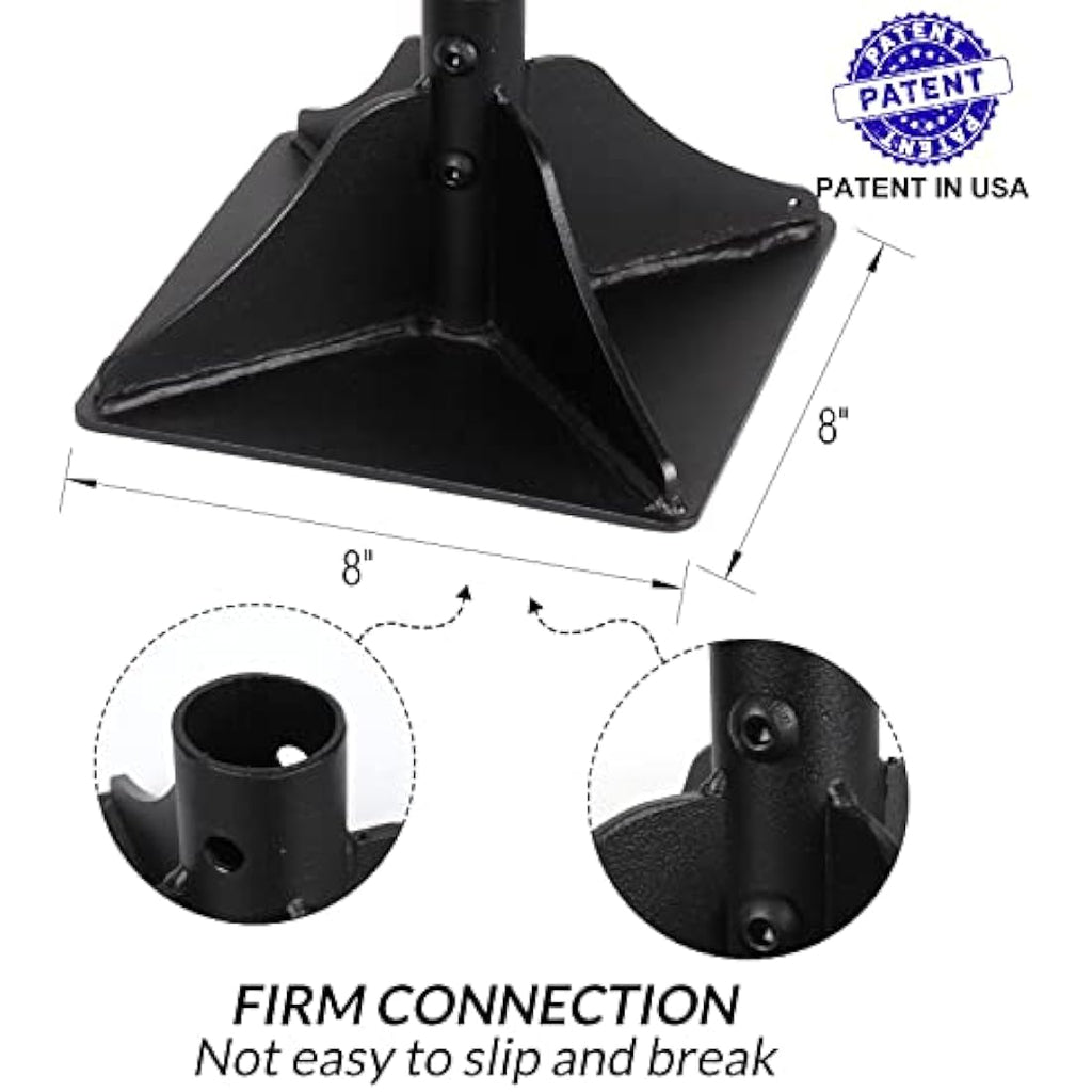 Walensee Heavy Duty Steel Hand Tamper | 20x20cm Head for Ground Leveling