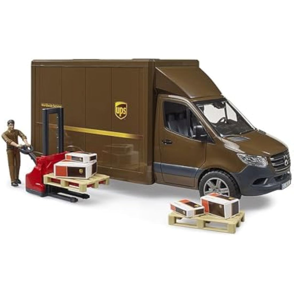 Mercedes Benz Sprinter UPS Delivery Van with Pallet Mover and Driver