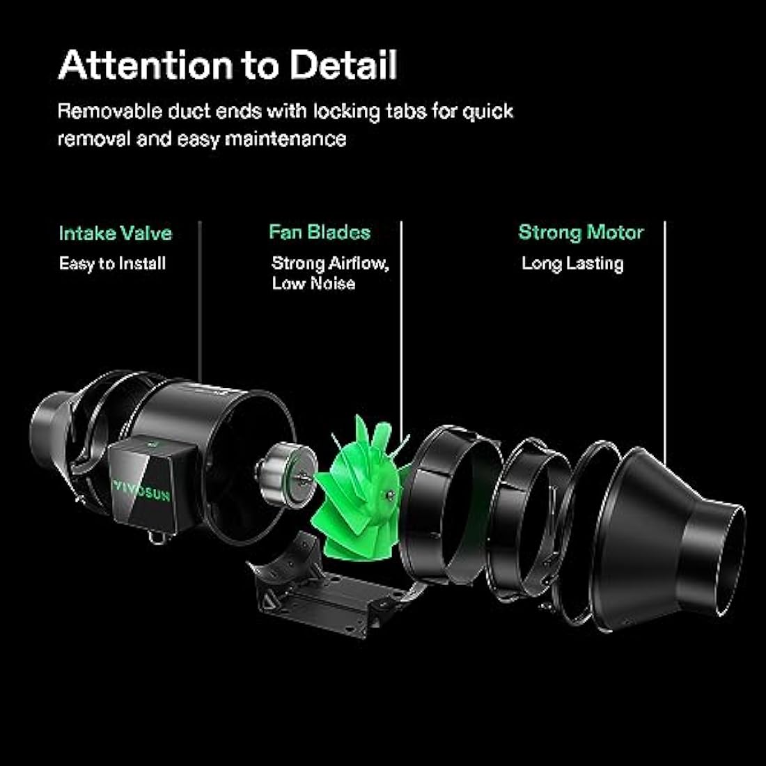 Vivosun PRO G4 Smart Grow Tent Ventilation Kit with 10cm Duct Fan