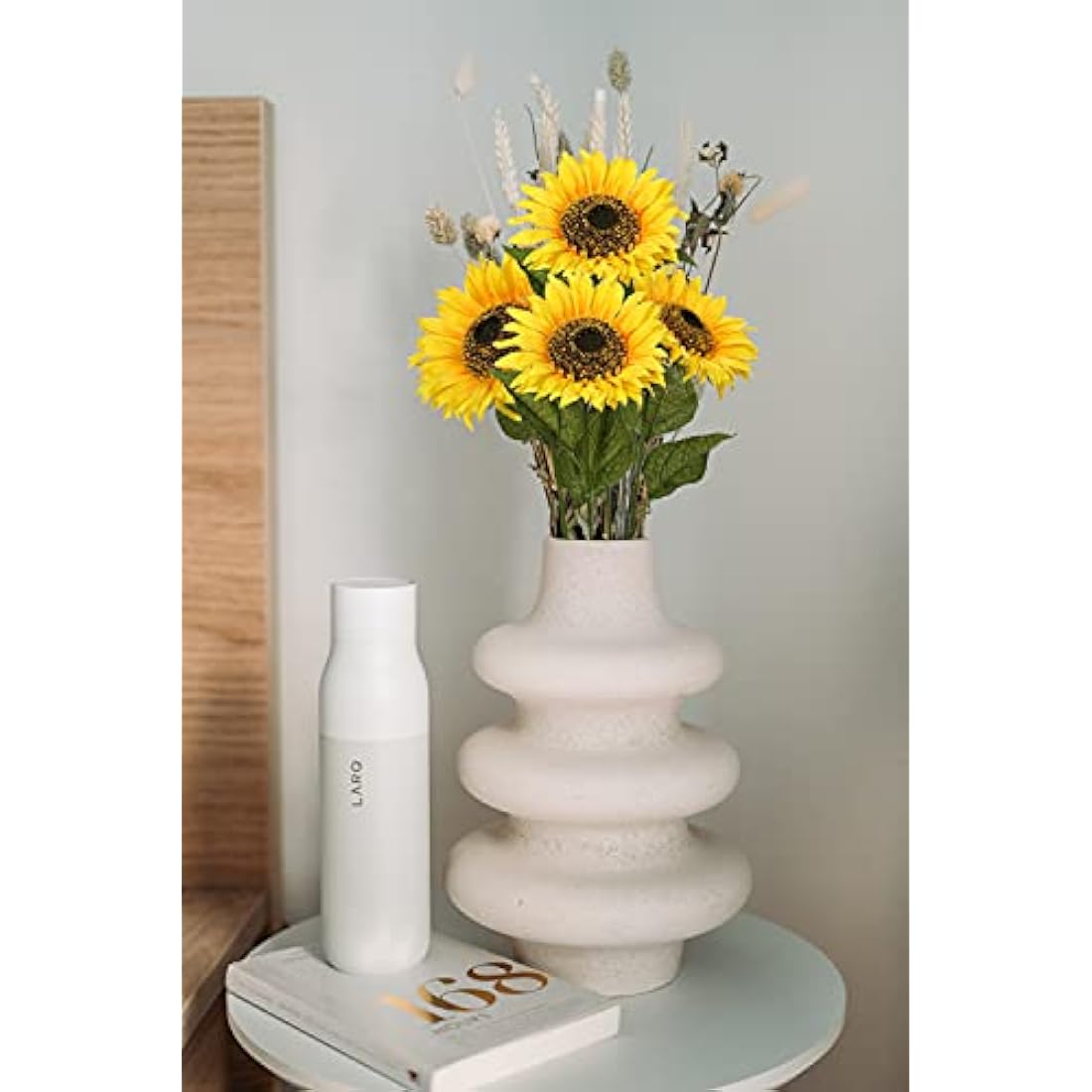 Briful 33" Tall Artificial Sunflowers – 9" Large Silk Flower Heads, 3 Pack