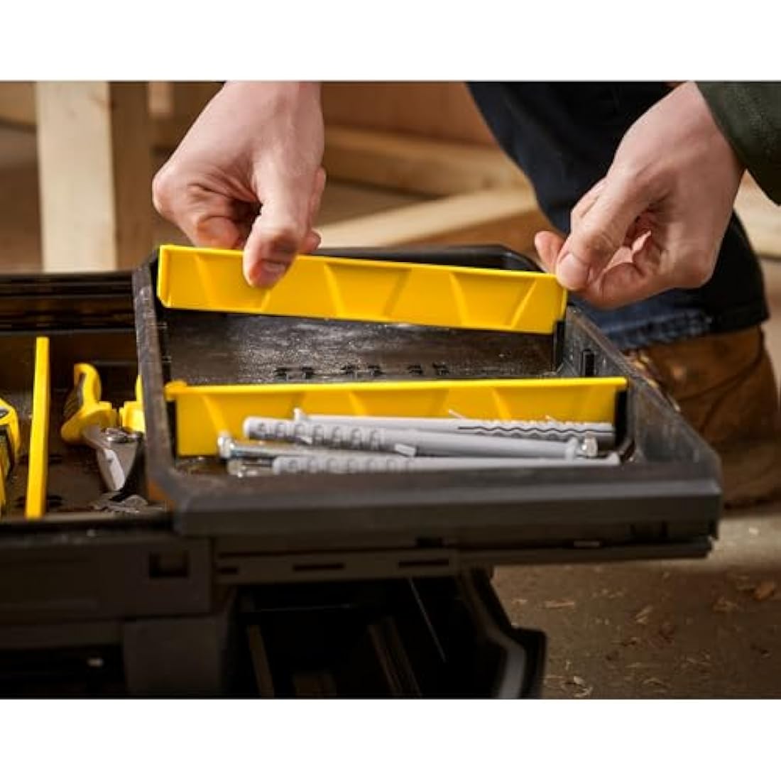 Stanley Fatmax Cantilever Tool Box – Heavy-Duty Storage with Shelf