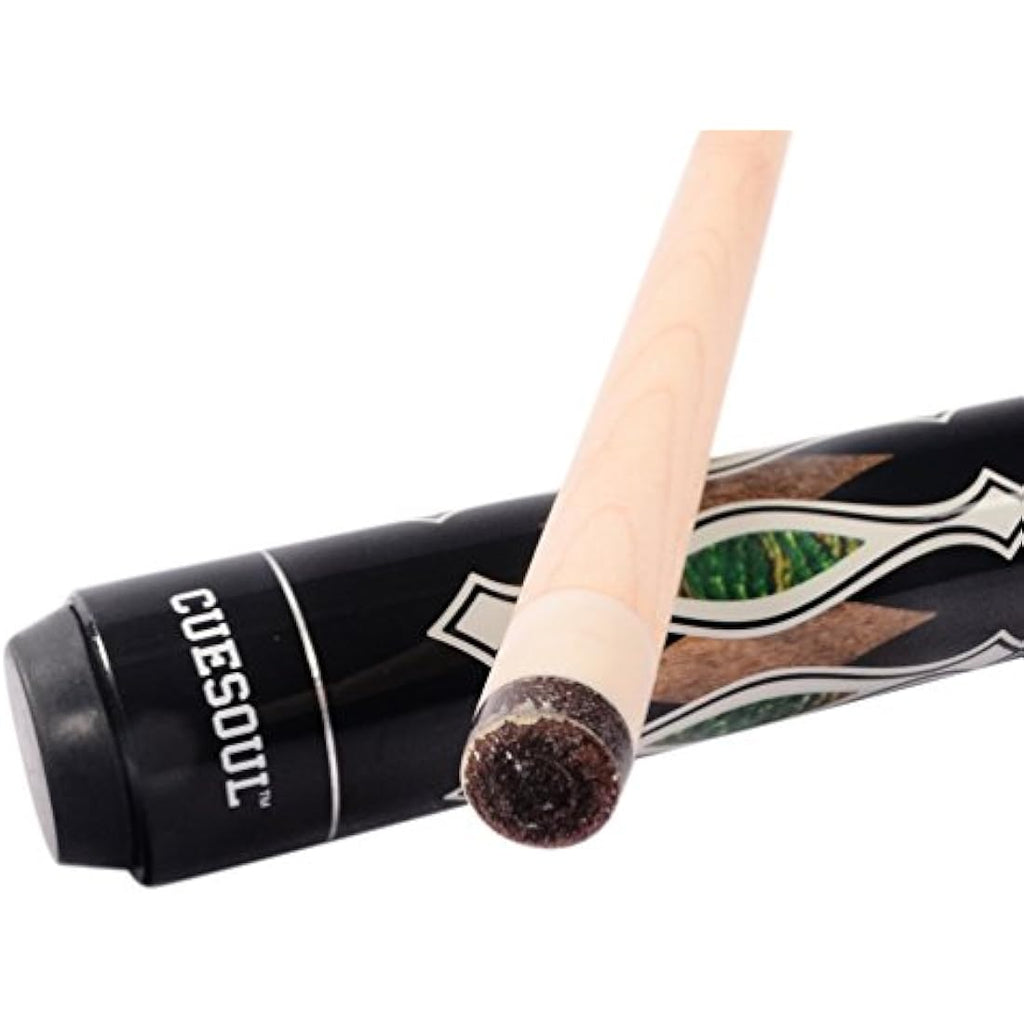 CUESOUL 58" Maple Pool Cue Stick Set with 2x2 Hard Case and Accessories