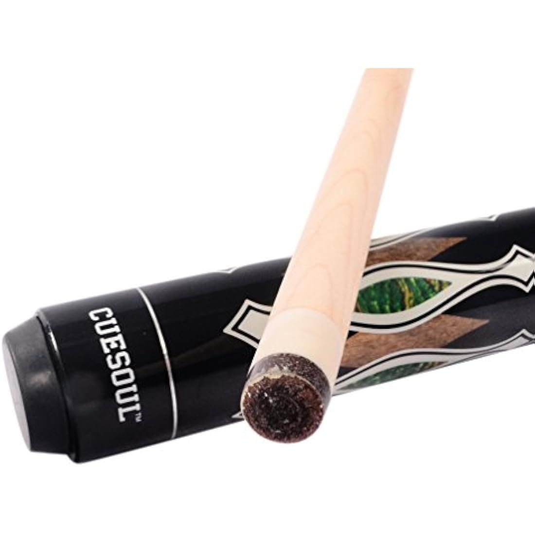 CUESOUL 58" Maple Pool Cue Stick Set with 2x2 Hard Case and Accessories