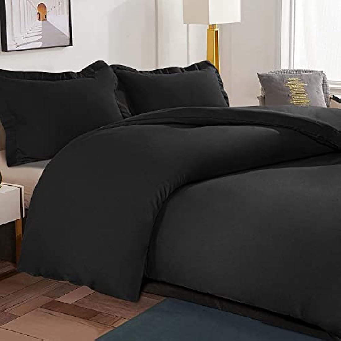 King Brushed Cotton Flannel Duvet Cover Set – Cream