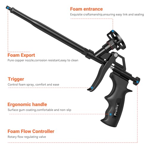 Preciva Professional Expanding Foam Gun – Heavy Duty Spray Applicator