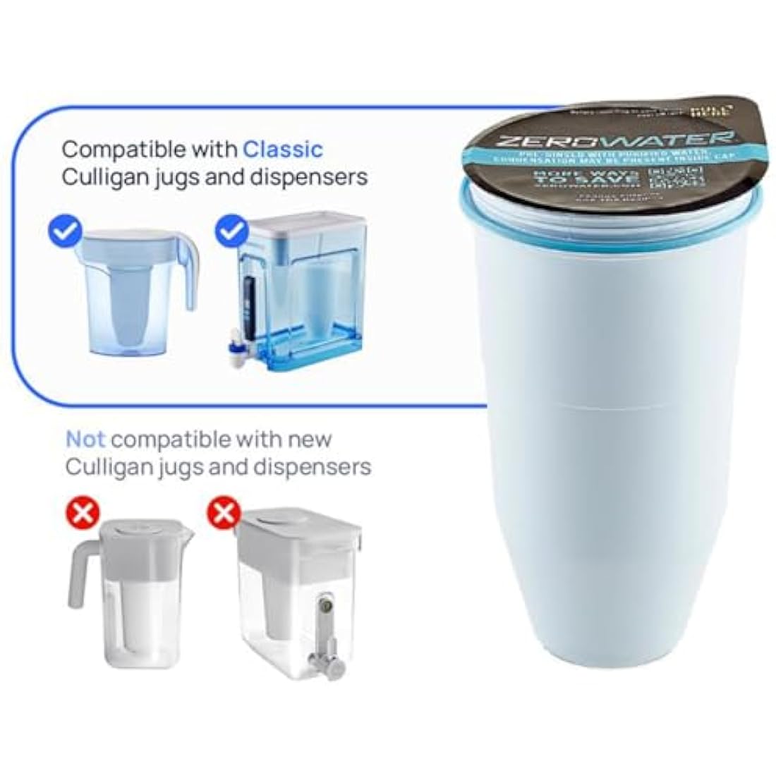 ZeroWater 5-Stage Replacement Water Filter Cartridges - 2 Pack