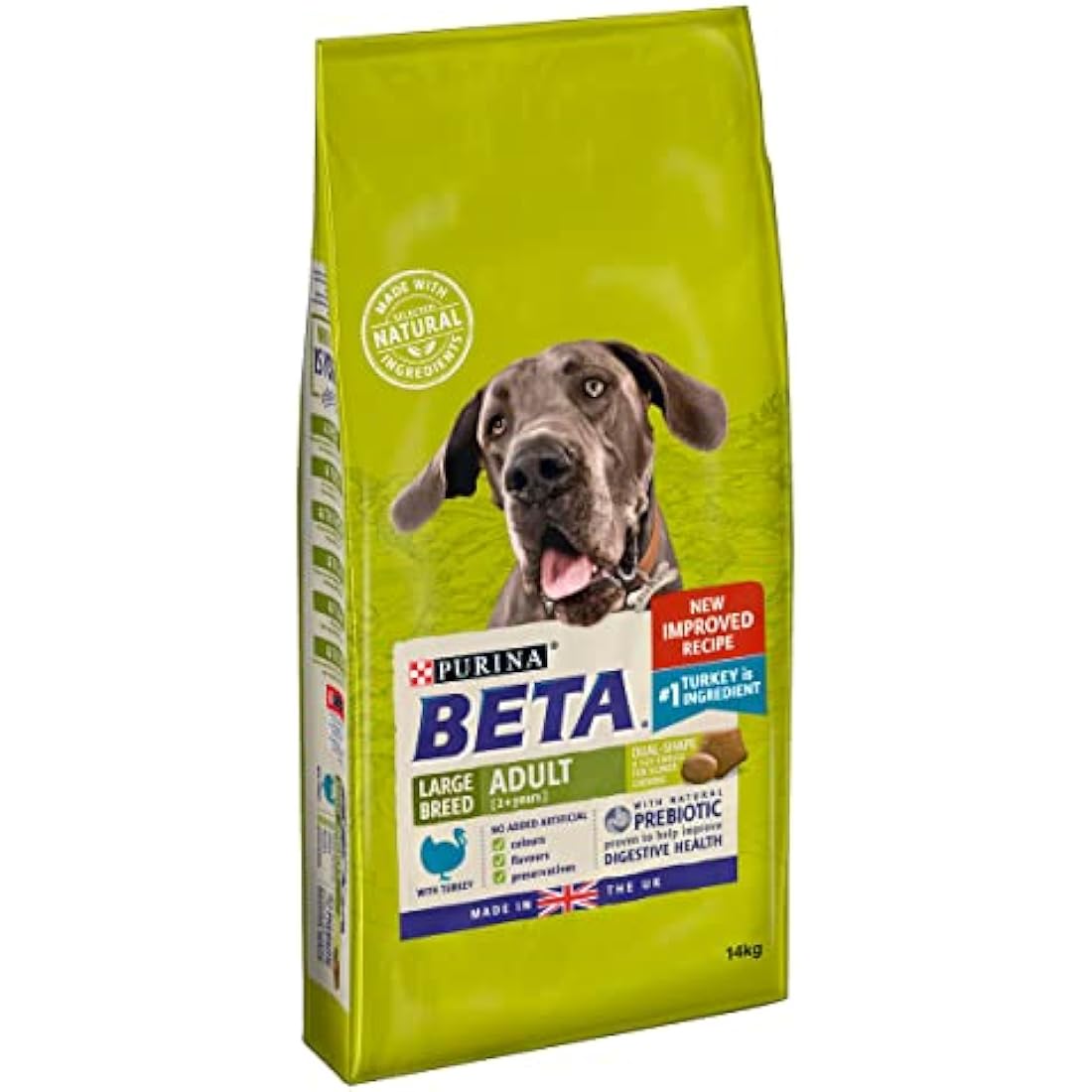 BETA Large Breed Turkey Dry Dog Food - Natural Kibble for Digestion 14kg