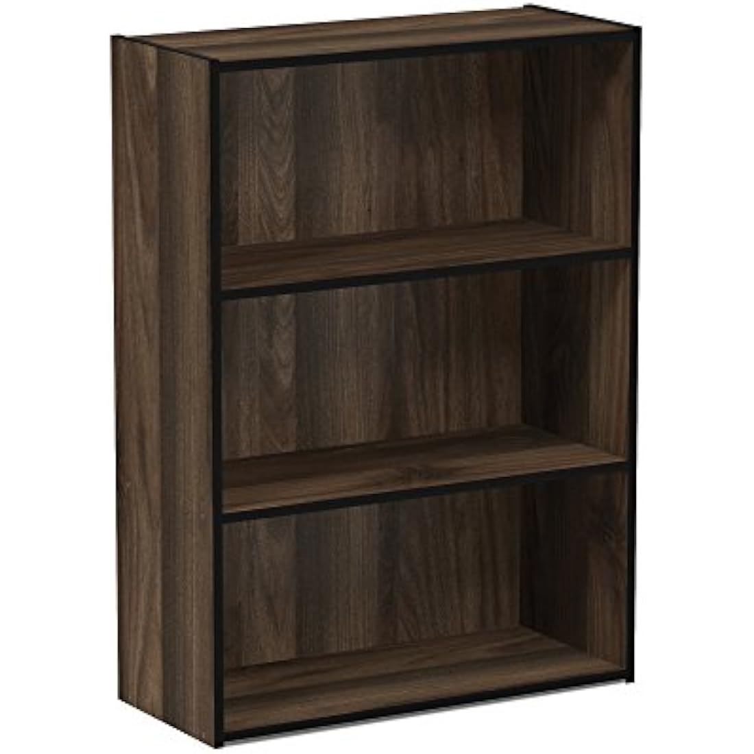 Furinno Pasir 3-Tier Open Shelf Bookcase – Columbia Walnut Wood