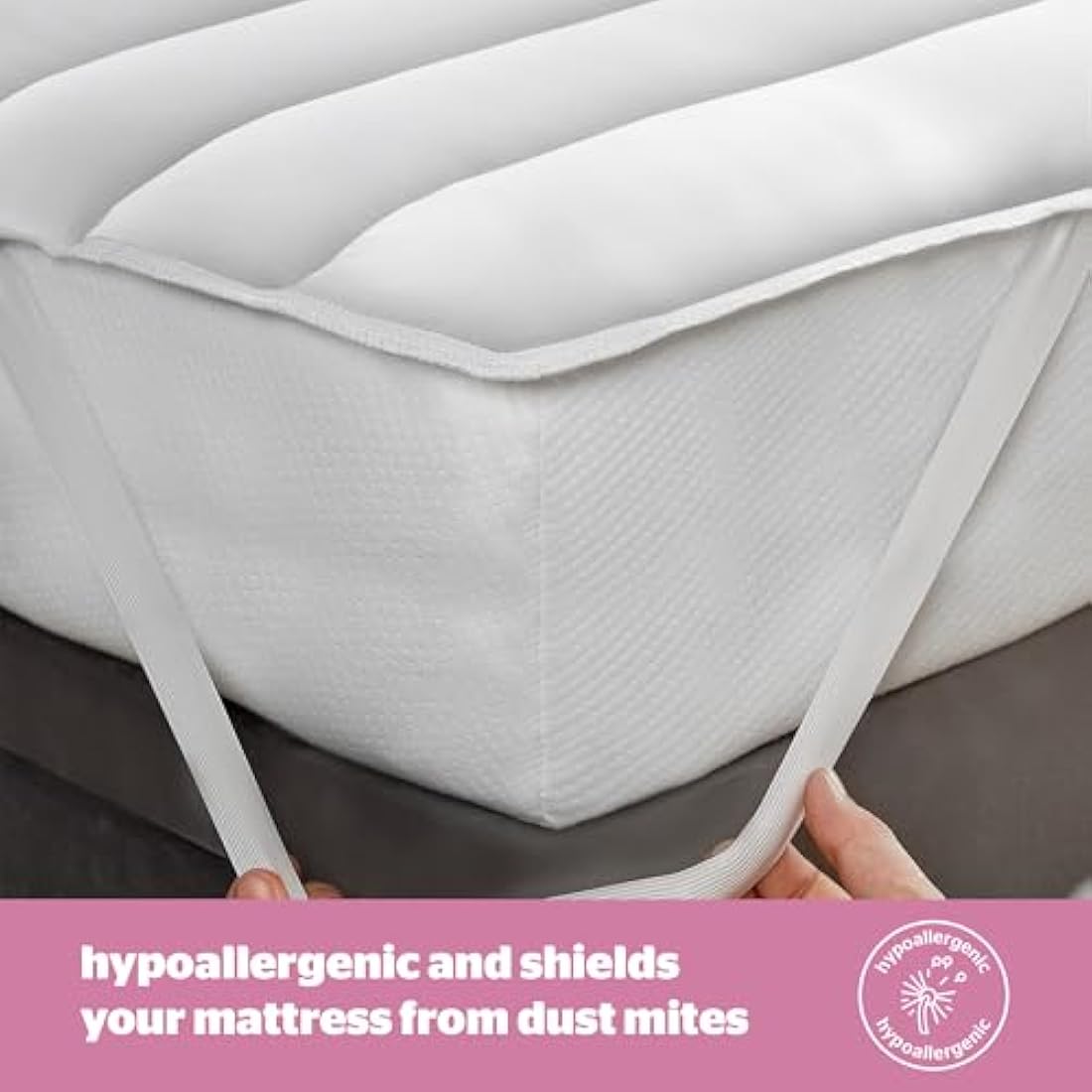 Silentnight Quilted Mattress Protector – King White Extra Deep Fit