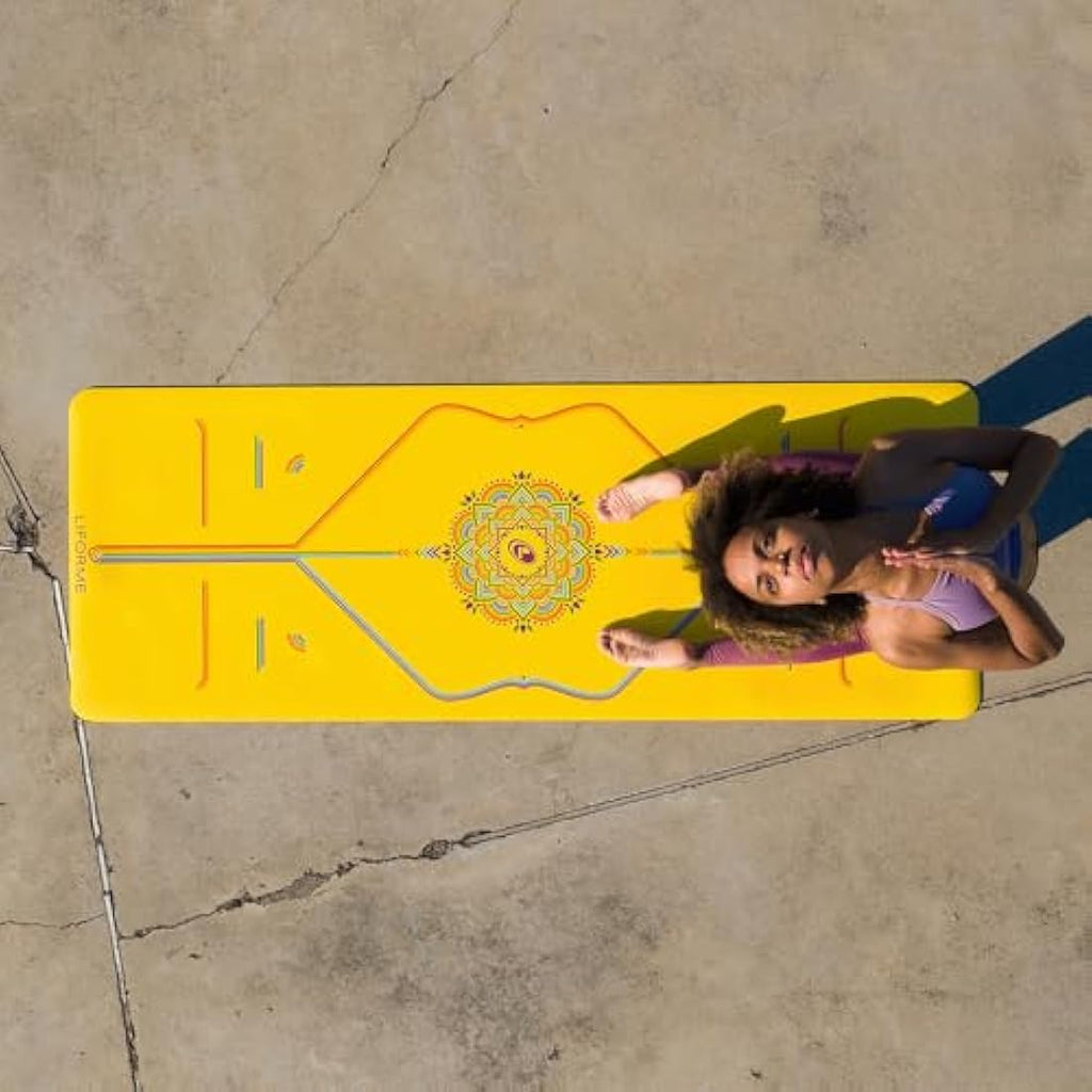 Liforme Printed Yoga Mat – Non-Slip Eco-Friendly with Alignment System