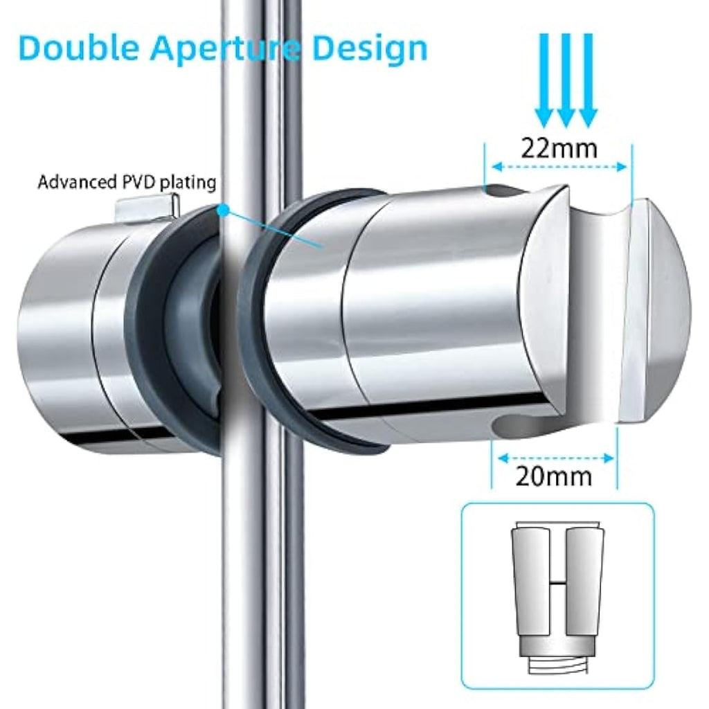 Adjustable Shower Head Holder | 16-19mm Chrome Bracket