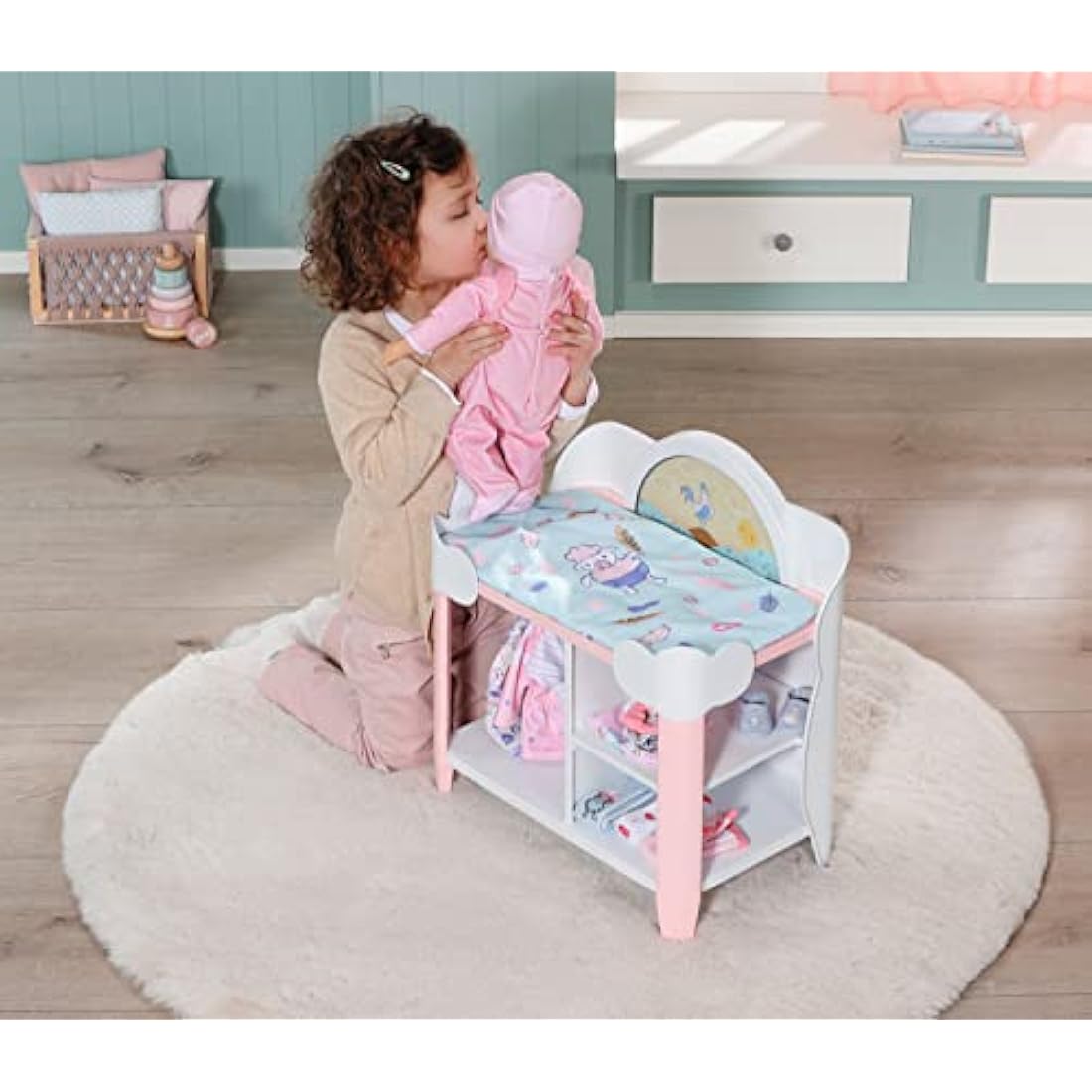 Baby Annabell Day & Night Changing Table – Doll Nursery Playset with Lights
