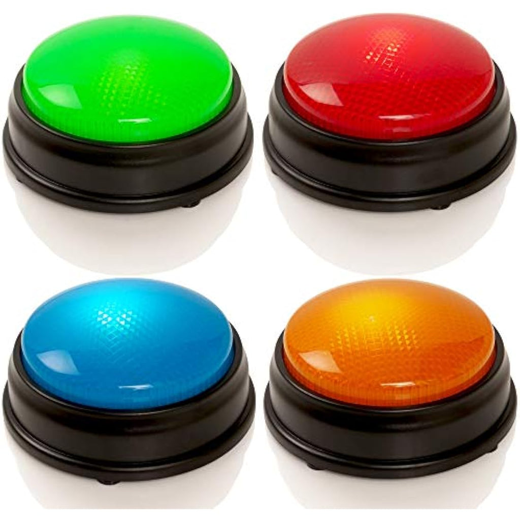 Learning Minds Answer Buzzers - Set of 4 Light & Sound Quiz Game Buzzers