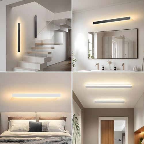 ZTWLEED 120cm LED Wall Light | 44W Tricolor Dimmable Modern Indoor Sconce