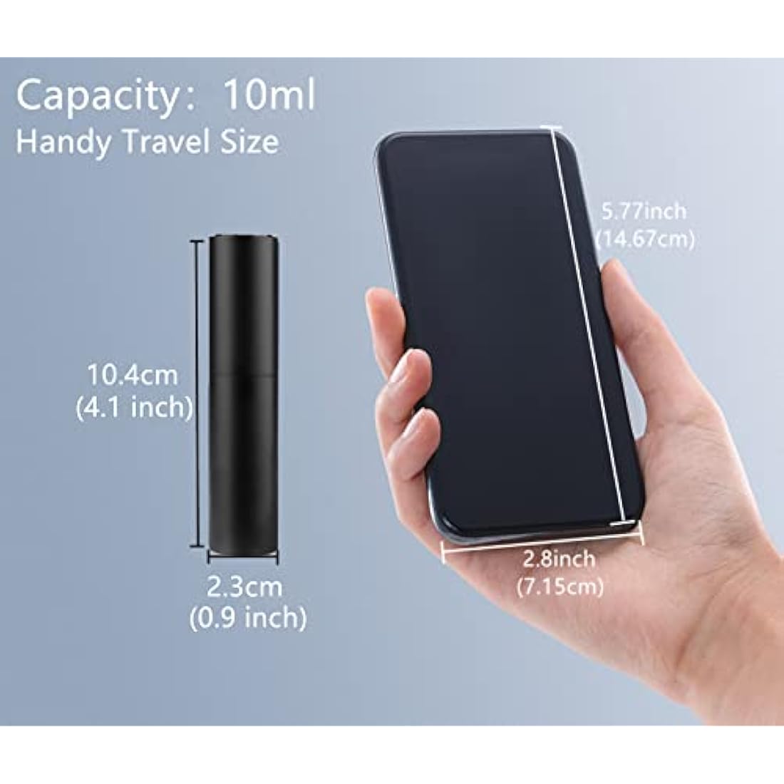 Zingso 10ml Refillable Perfume Atomiser – 2 Pack Leakproof Spray Bottles