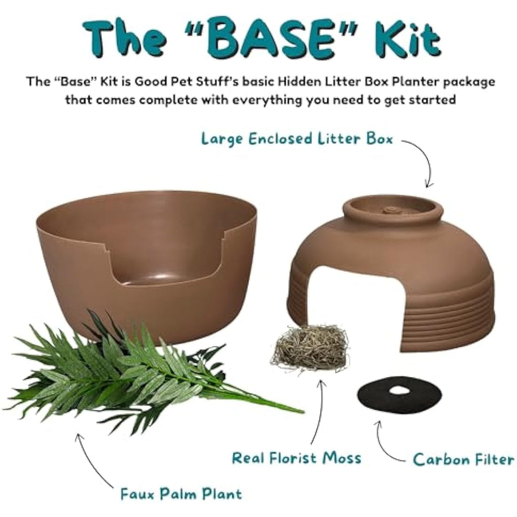 Jolof Store Hidden Litter Box Planter – Large Mocha Brown Cat Pot