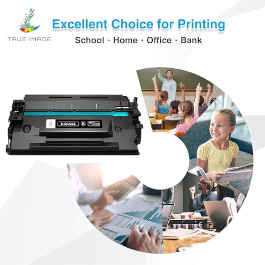 True Image HP 26X CF226X Compatible High-Yield Black Toner, 2-Pack