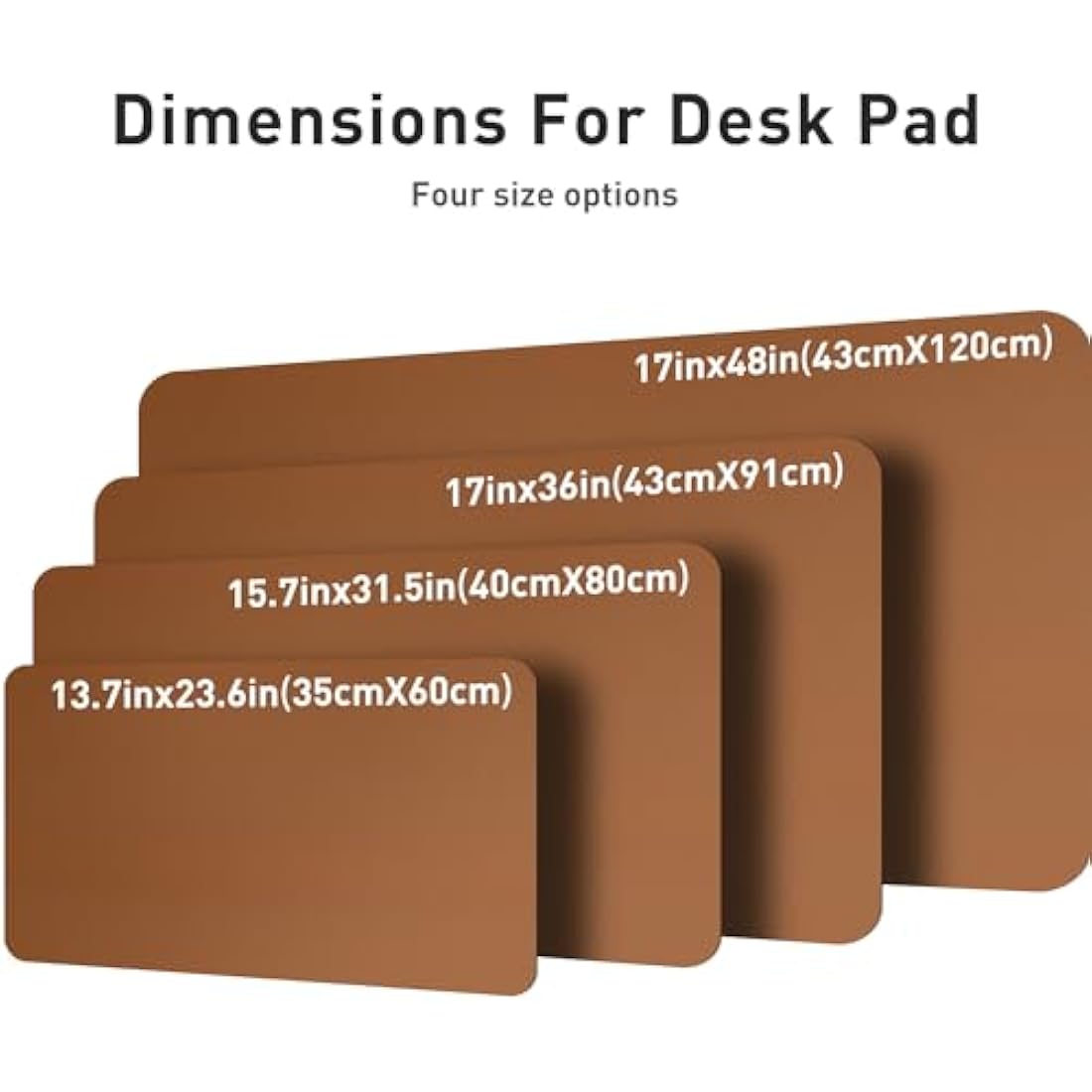 Leather Desk Pad – Non-Slip Waterproof Office Mat, Brown