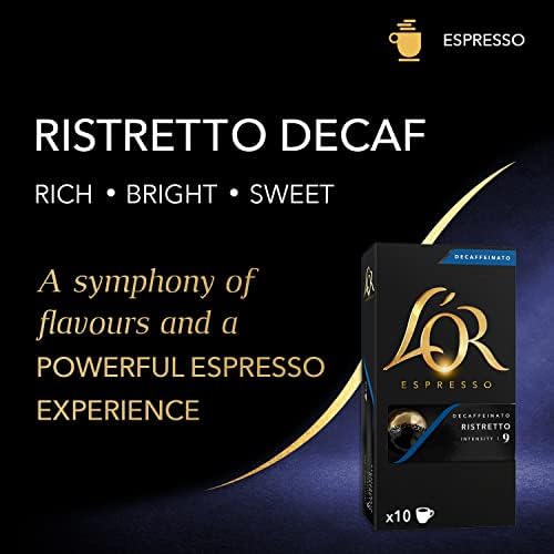 L'OR Espresso Ristretto Decaf Coffee Pods | Nespresso Compatible | 100 Pack