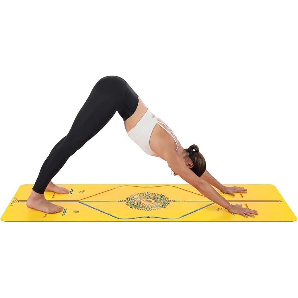 Liforme Printed Yoga Mat – Non-Slip Eco-Friendly with Alignment System