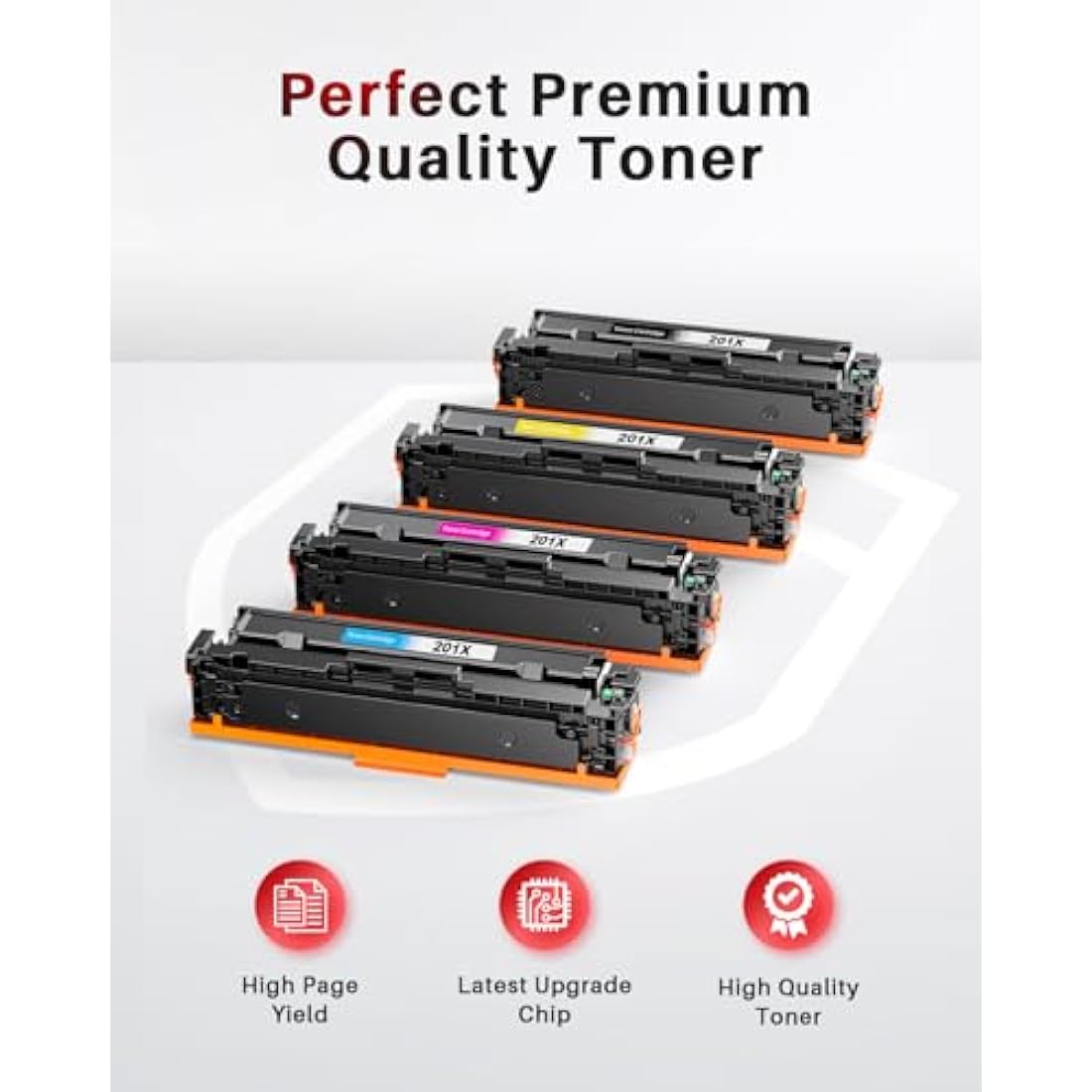 Halloya 201X Toner Cartridge 4-Pack for HP Color LaserJet Pro M277dw M252dw