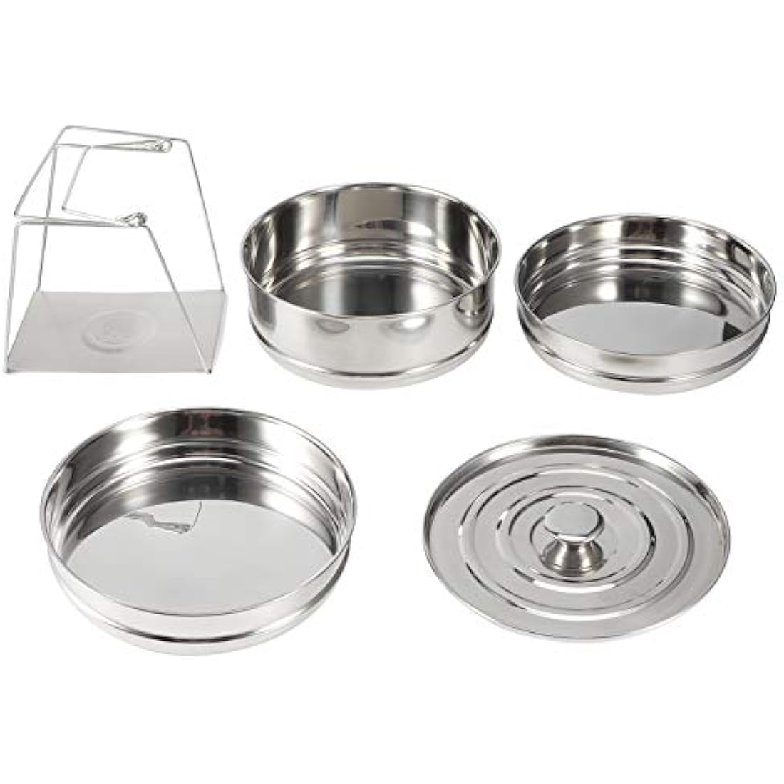 Ladieshow 3 Tier Stainless Steel Stackable Steamer Insert for Pressure Cooker
